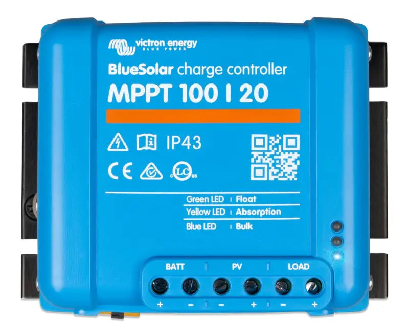 BlueSolar MPPT controller, the Blue Star MP102 model, for efficient solar management.