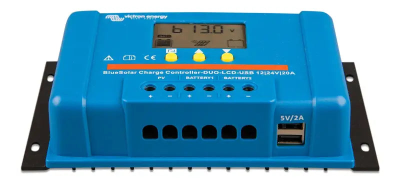 BlueSolar PWM battery charger with fully programmable load output controller.