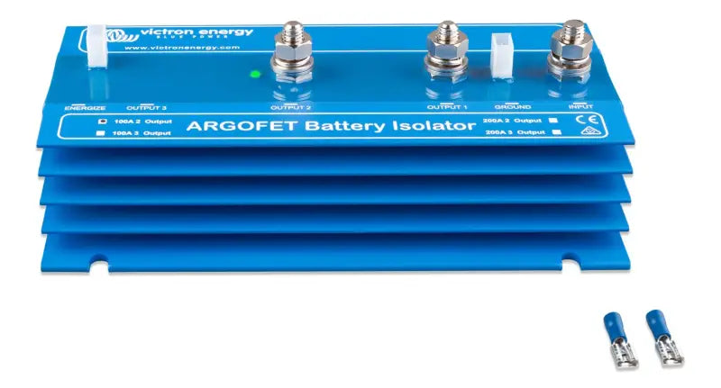 Argofet battery isolator’s large indicator shows multi-charging efficiency