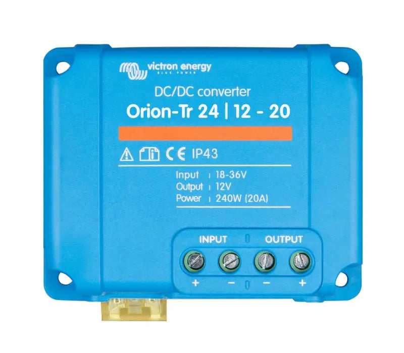 High Efficiency Orion-Tr DC-DC Converter with IP43 Protection and Screw Terminals