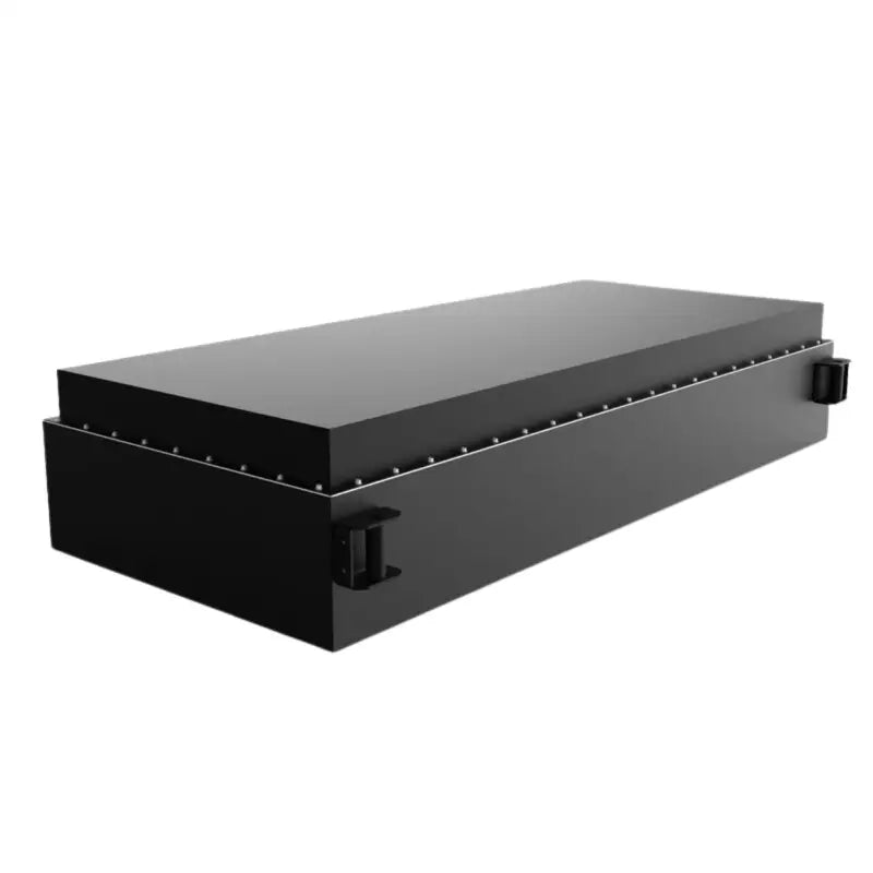 Black metal shelf for 614V 100AH customized lithium EV battery with plastic cover