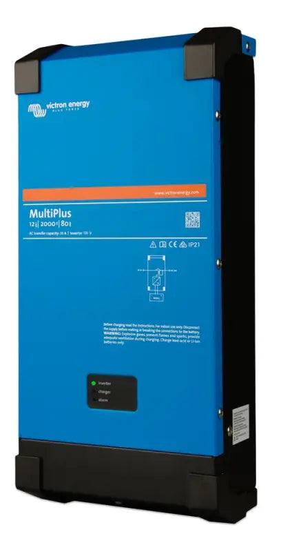 MultiPlus 2000VA with adaptive charging and PowerAssist technology, showing 12-30kW inverters