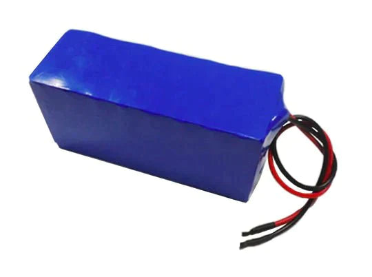Lithium ham radio battery with red wire for reliable communication