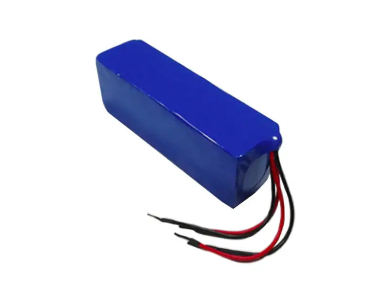 12V 20AH lithium PVC wrap battery with red wire detail