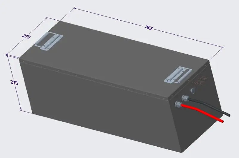 Diagram of 24v 200ah lithium battery for solar applications