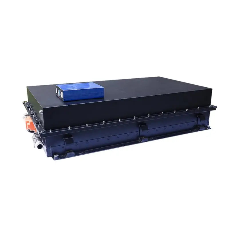96V 280AH CTS Lithium ion printer showcasing black machine and blue print.