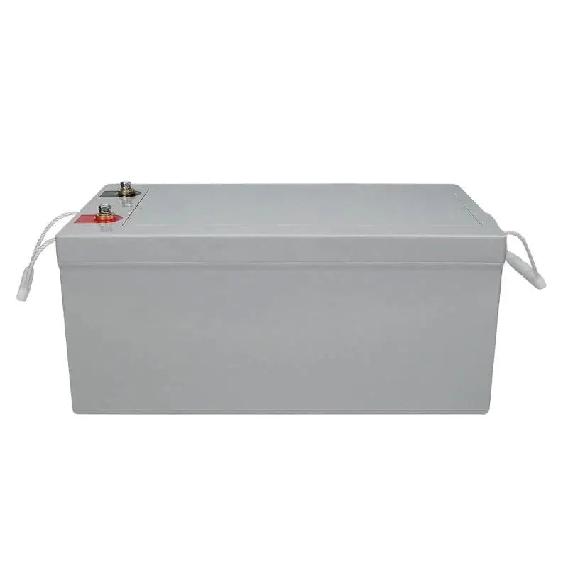 24V 50AH lithium-ion e-bike battery pack in a white plastic box with handle