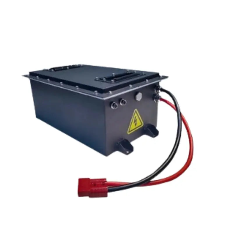 80AH CTS Professional Lithium EV Battery box with red wire and yellow light
