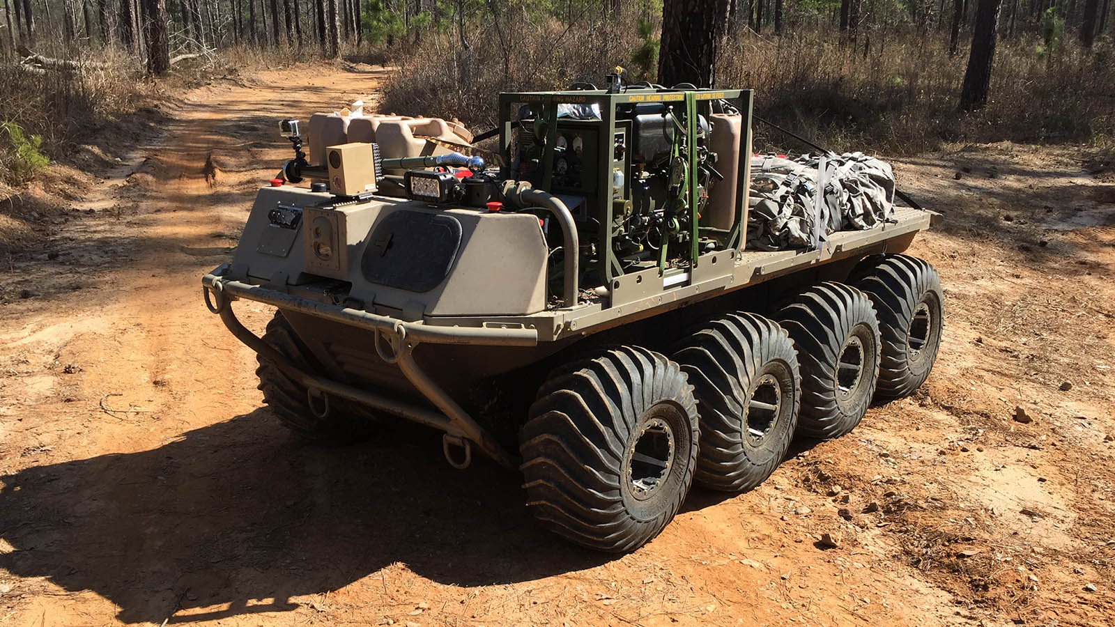 High-capacity General Dynamics MUTT Lithium Battery for advanced military unmanned ground vehicles.