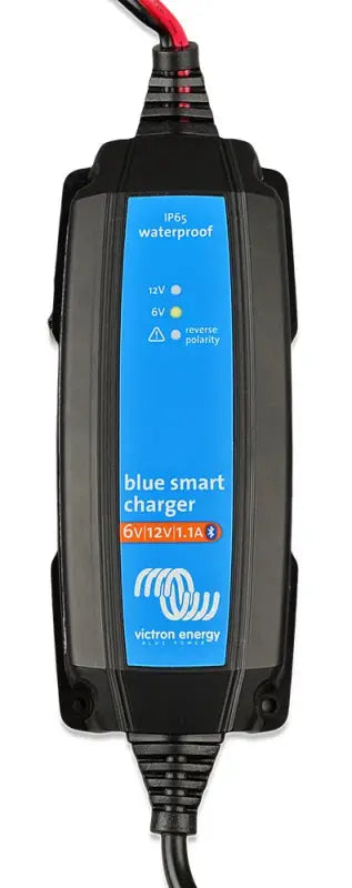 Blue Smart IP65 Charger waterproof battery charging device on display