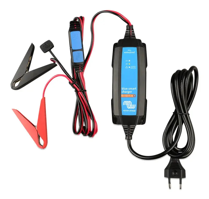 Blue Smart IP65 Charger with cord for Lithium Batteries, Bluetooth feature included