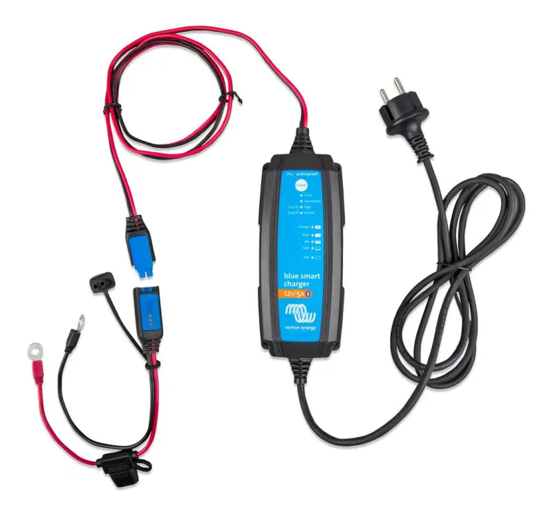 Blue Smart IP65 Charger diagnostic tool with cable and plug for efficient charging