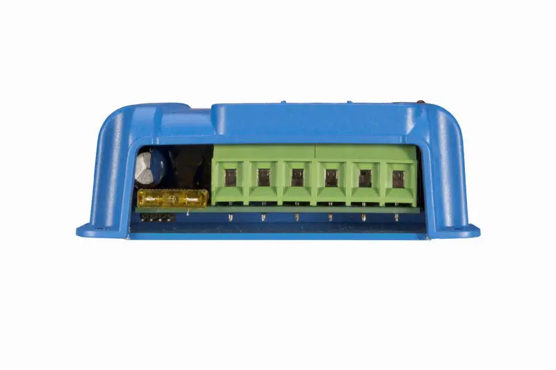 BlueSolar MPPT model featuring blue and green train car on white background