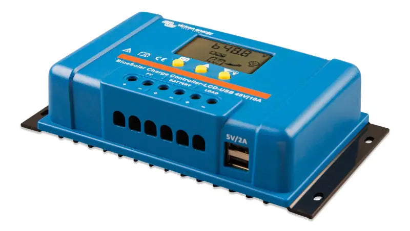 BlueSolar PWM Charge Controller with LCD showing digital timer for temperature control