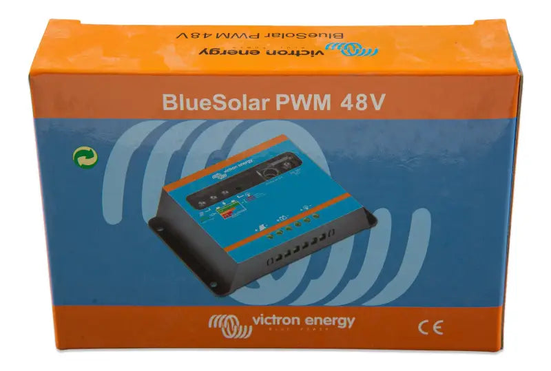 BlueSolar PWM charger with blue solar MP4 battery, load output, fully programmable features