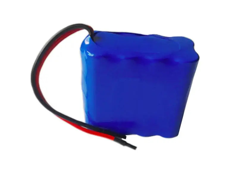 3AH lithium PVC battery with blue casing and red wire for durable power supply