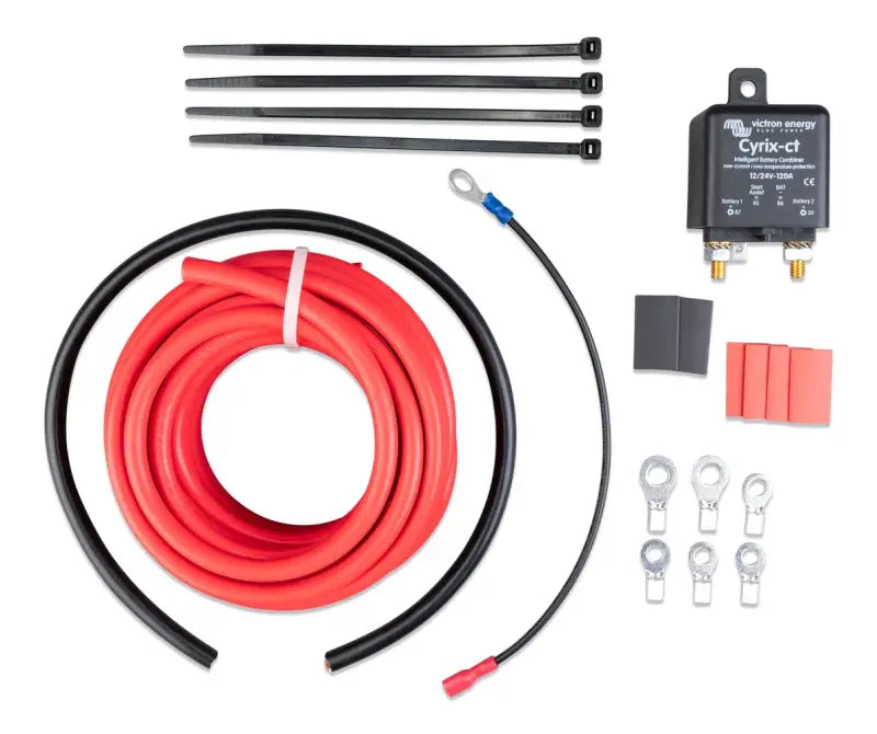 Easy-Install Battery Combiner Kit with multiple cables for multi-battery systems