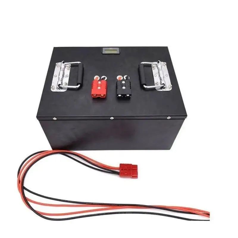 24V 60AH lithium battery pack with two batteries and red wire for AGV