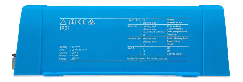 Blue battery box with indicator for Efficient Sun Inverter & PWM Solar Charger