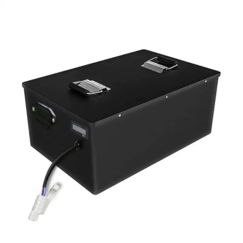 72V 60AH lithium motorcycle battery with white cord and black box