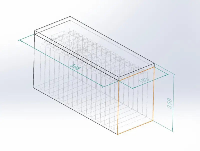 100Ah LFP battery pack diagram in building structure for long-lasting power