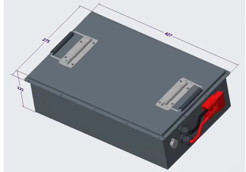 Lithium ion battery box drawing for 25.6V 105AH product