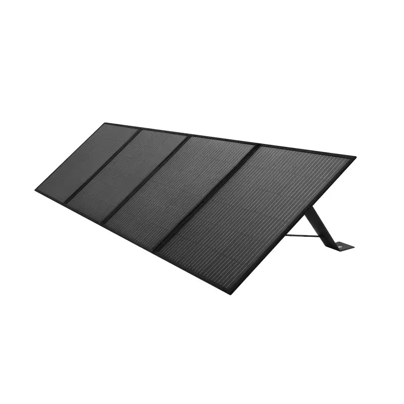 200W Solar Panel - Black solar panel on white background.