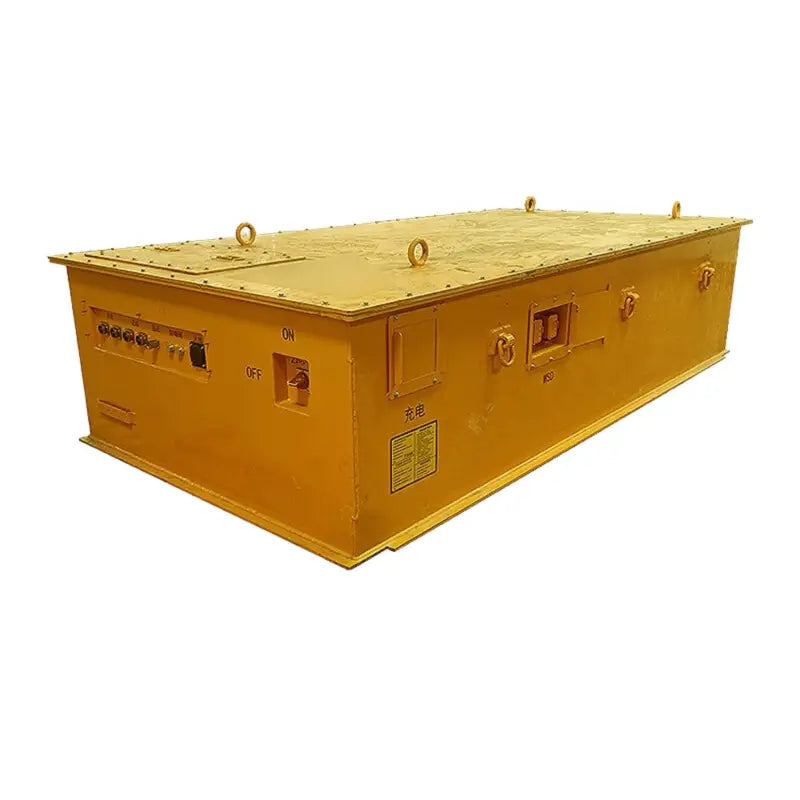 537V 420AH CTS lithium electric power battery, yellow metal box with latch.