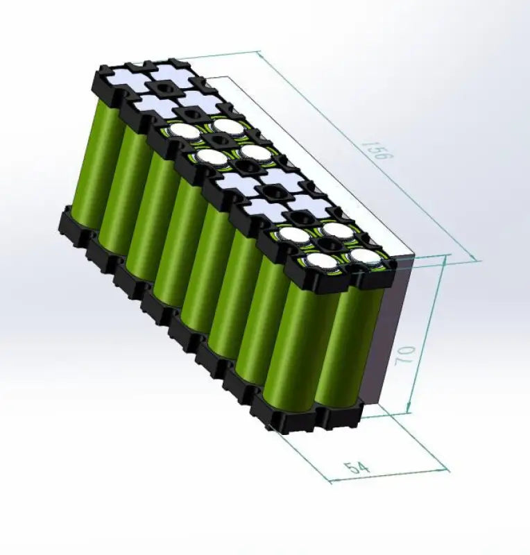 Diagram of 10Ah NCM battery pack holder for high-performance devices