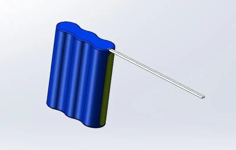 6Ah NCM battery pack with flag in blue and green on white pole