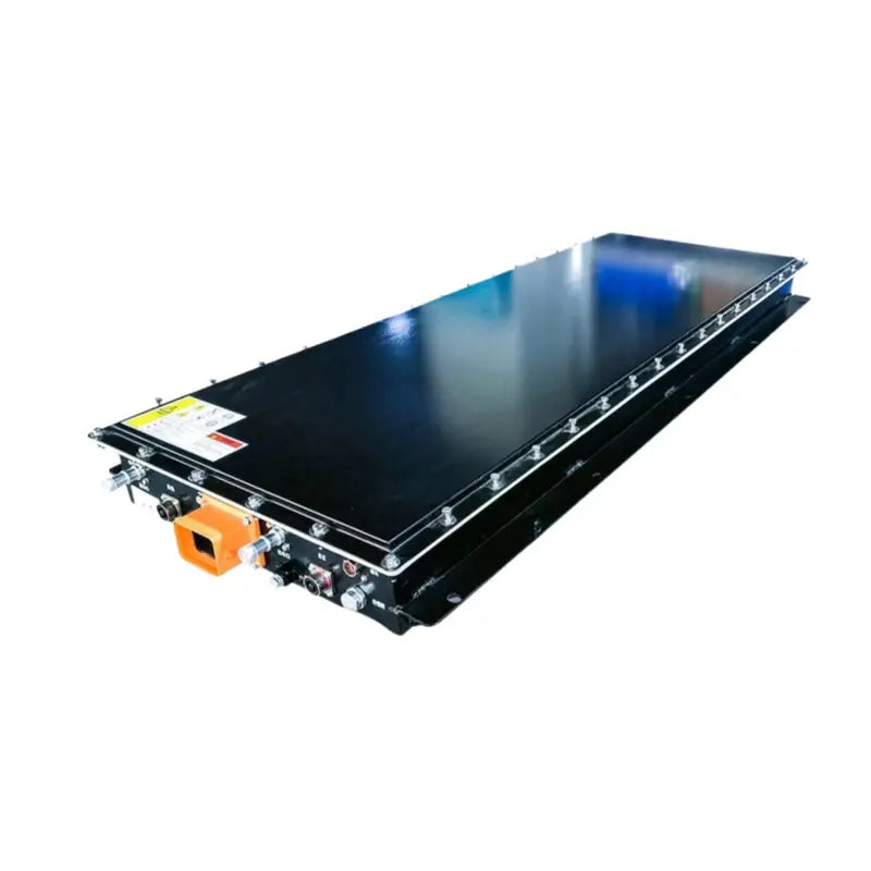 111V 228AH electric car lithium EV battery with a durable, flat blackboard surface.