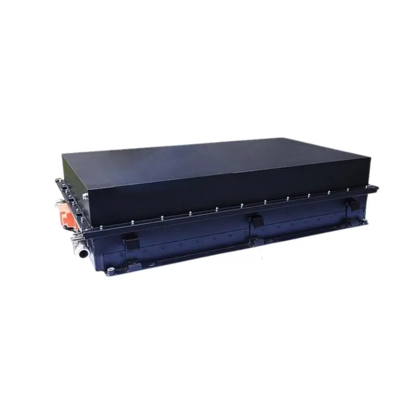 128V 206AH CTS Lithium ion EV truck battery in a durable black box with metal latch.