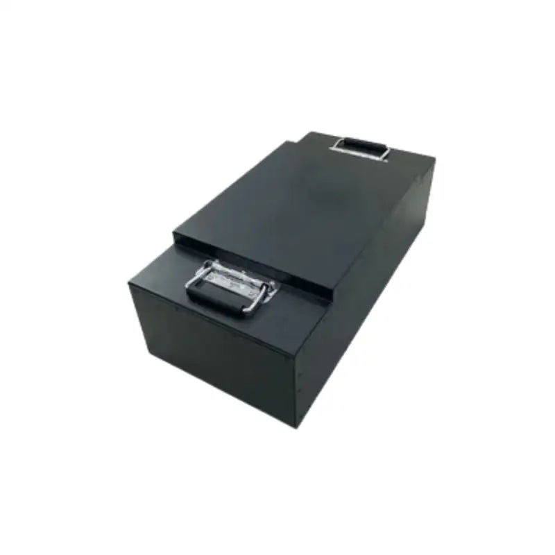 Black 24V 100AH OEM lithium battery box with metal latch