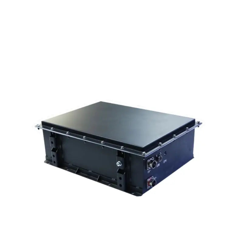 Open black box for 76.8V 50AH EV lithium ion battery storage, electric vehicle ready.