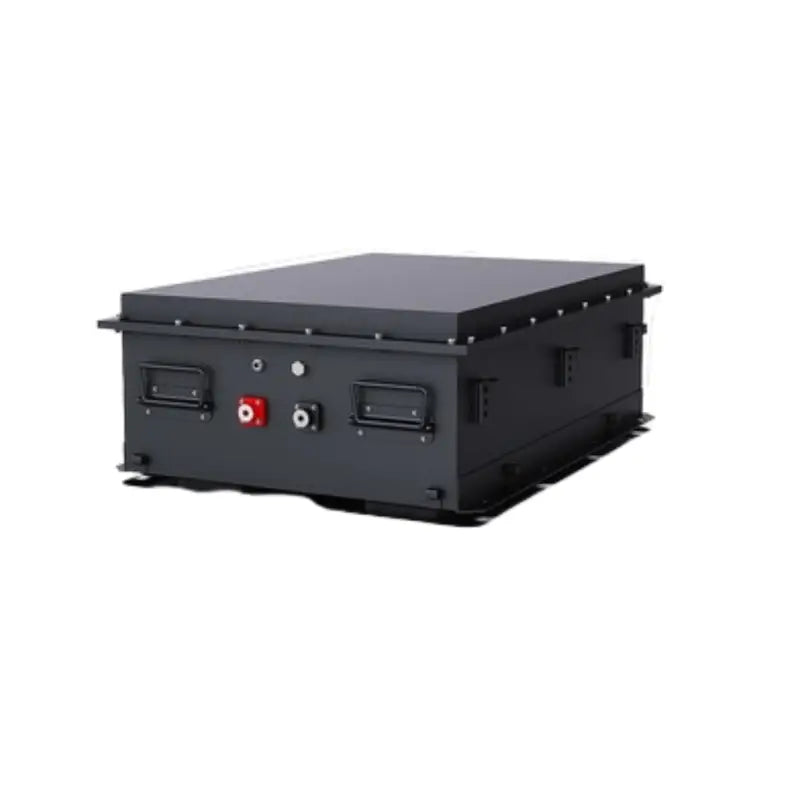 Open black box of 73.6V 200AH lithium ion EV battery customization.