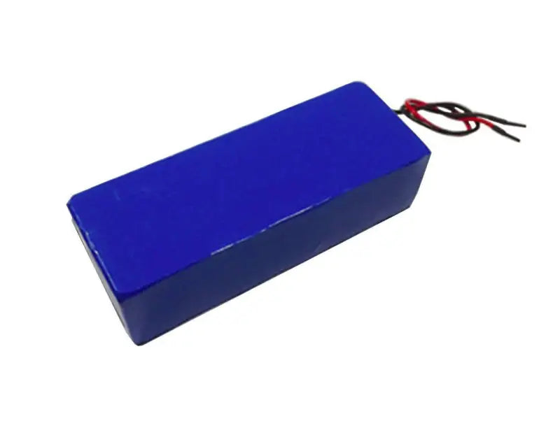 Blue 12V 24AH lithium PVC wrap battery with red wire for powerful performance