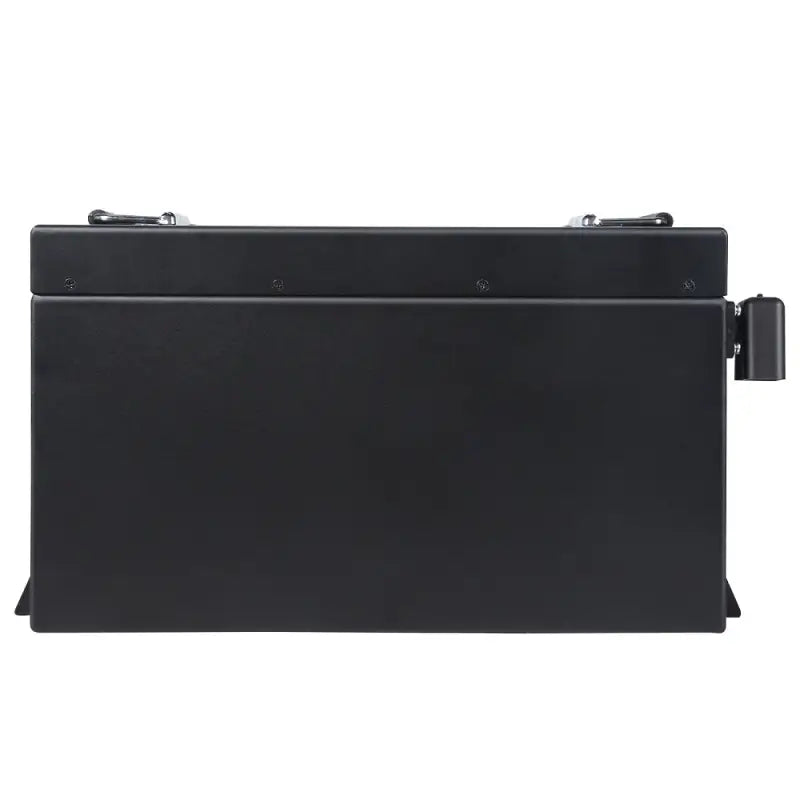 Black leather briefcase for 105Ah LiFePO4 golf cart battery with metal handle