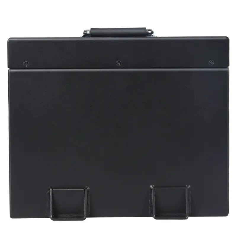 Black briefcase for 105Ah LiFePO4 golf cart battery with two compartments