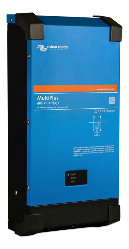 Victron MultiPlus 2000VA multi-purpose inverter product display.
