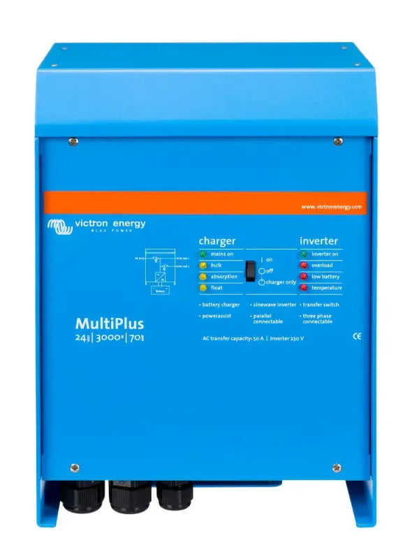 Victron MultiPlus 12A Inverter with Charger showcasing adaptive charging for lithium batteries