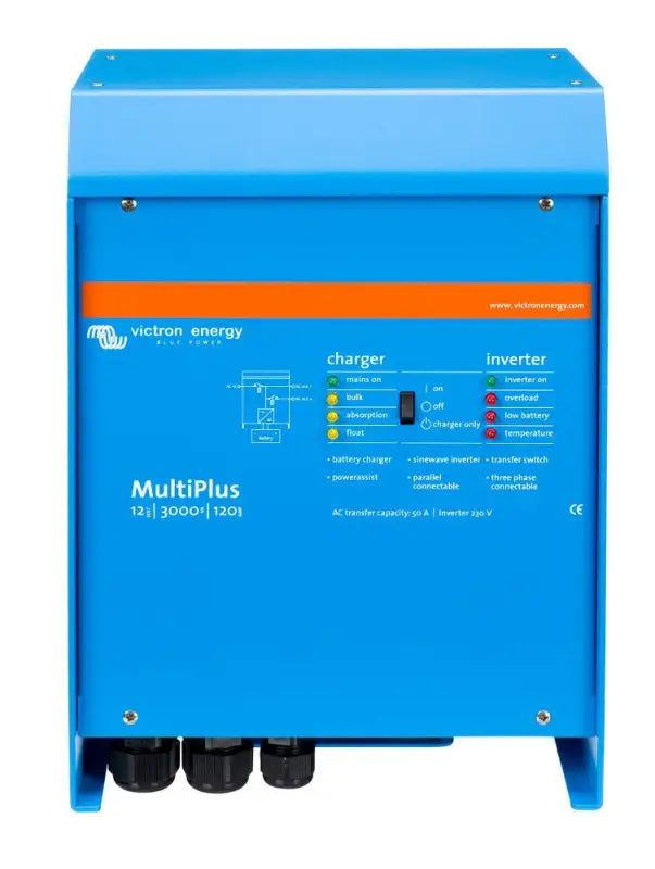 Victron MultiPlus 12A inverter with adaptive charging for lithium ion batteries