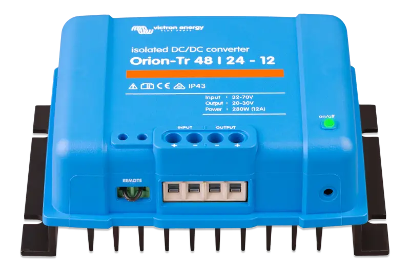 Orion-Tr DC-DC Isolated Converter with IP43 protection, input fuse, and screw terminals