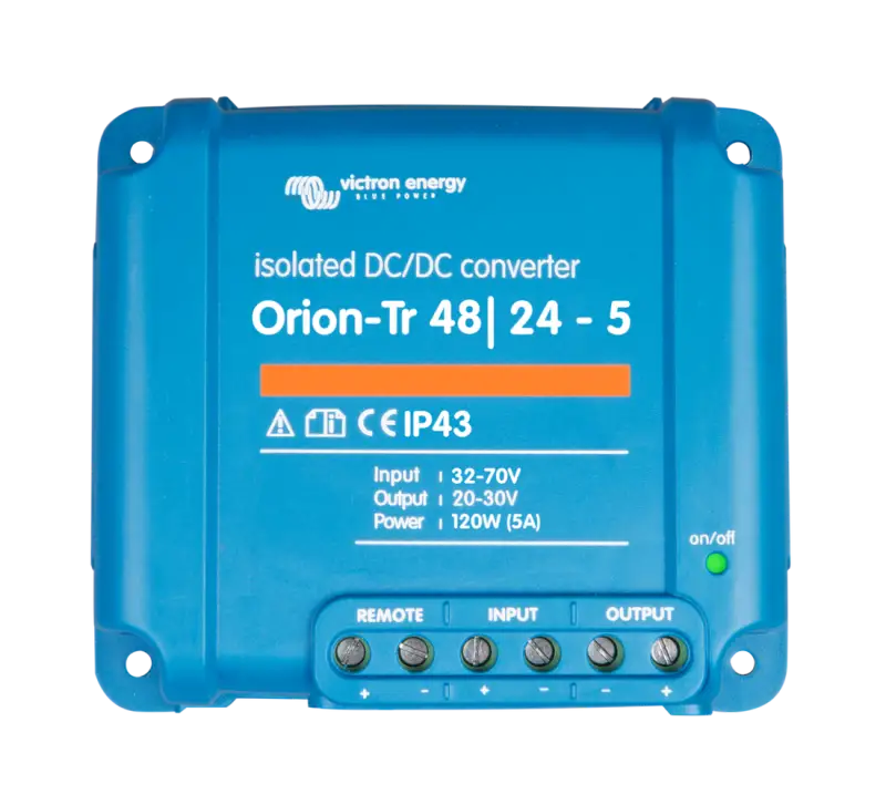 Orion-Tr DC-DC Converter with screw terminals, input fuse, IP43 protection