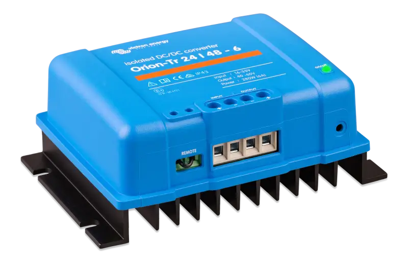 Blue Orion-Tr DC-DC charger, 4 USB ports, screw terminals, input fuse, IP43 protection