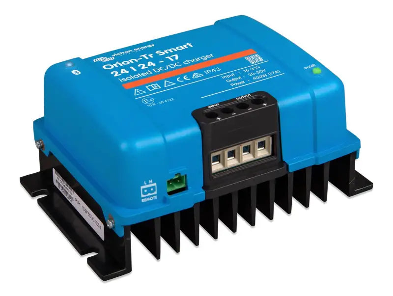 Orion-Tr Smart Charger for Dual Battery Systems with Blue Power Supply and Power Strip