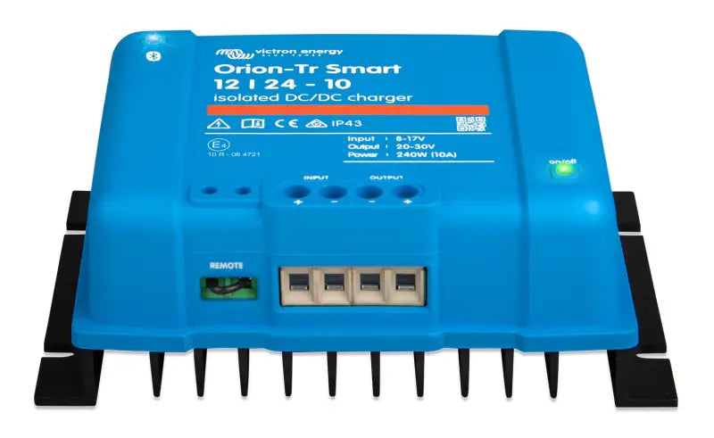 Orion-Tr smart charger for dual battery systems with a single blue charger attached