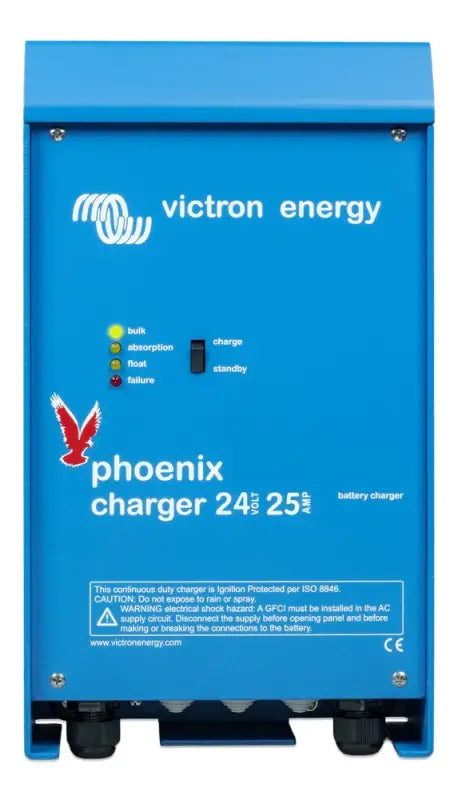 Phoenix Charger 24V from Victron Energy featuring stage charging process
