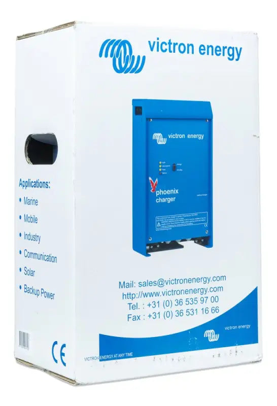 Victron Energy battery box in Phoenix Charger for efficient stage charging process