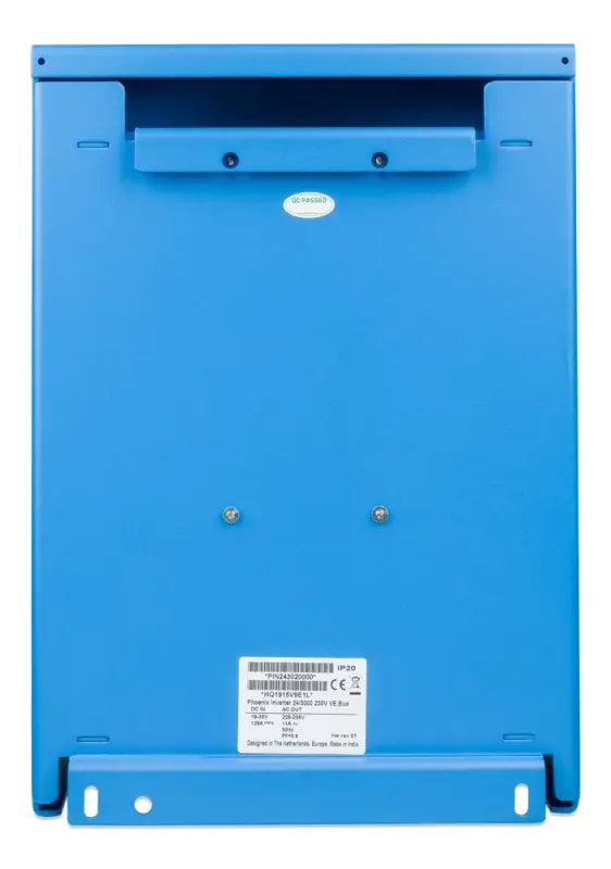Phoenix inverter blue box with documents manual label.