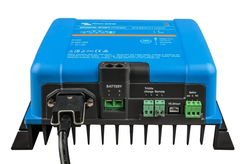 Phoenix Smart IP43 battery charger and plug showcased for efficient charging